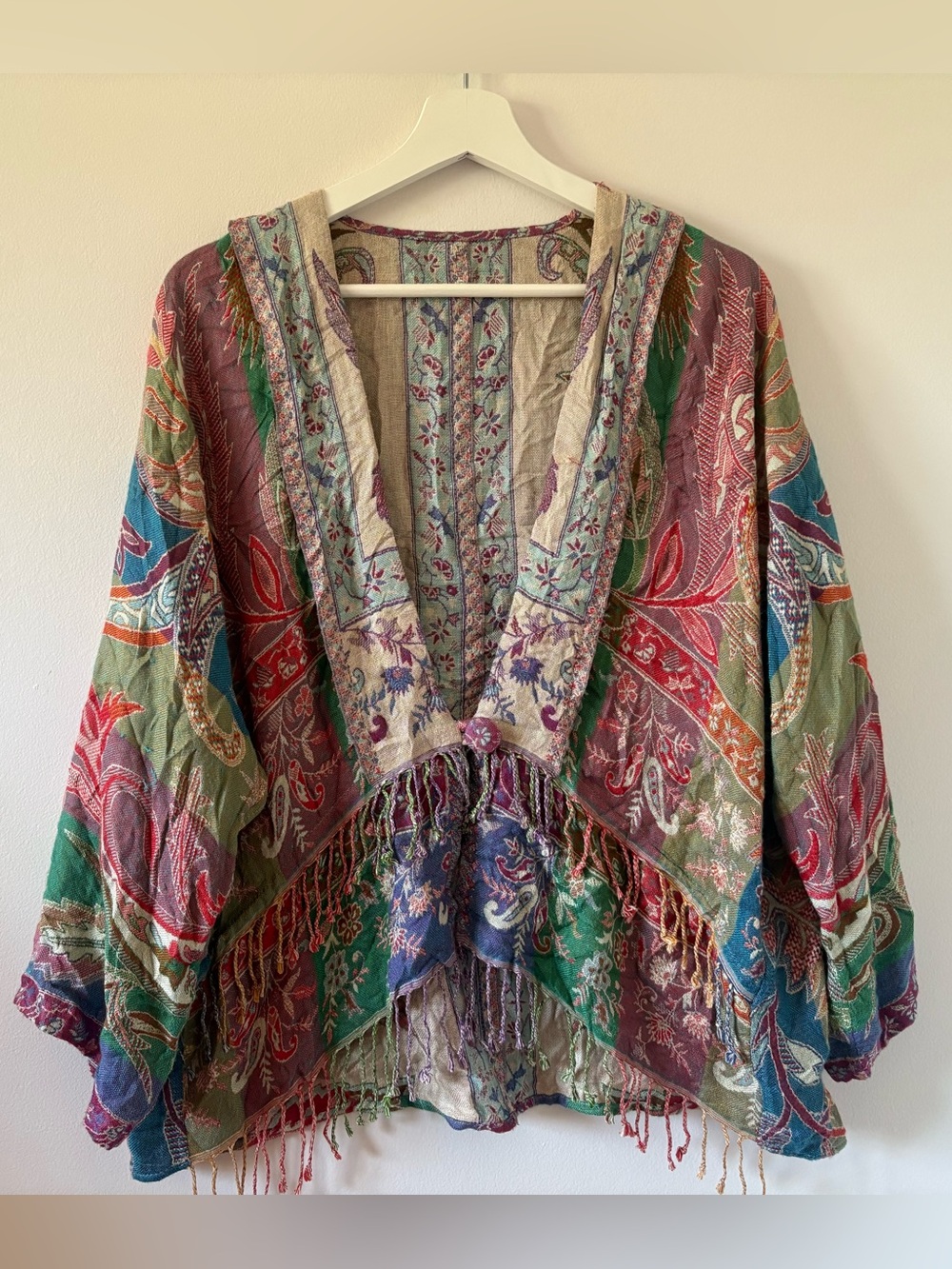 bohemian-style kimono cardigan O/S - Picture 1 of 9